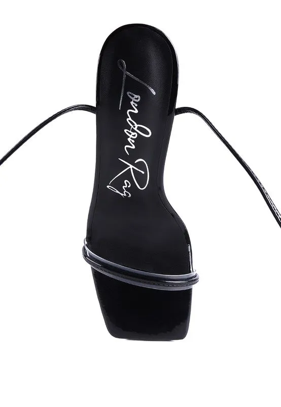 Lace Up Heeled Sandal