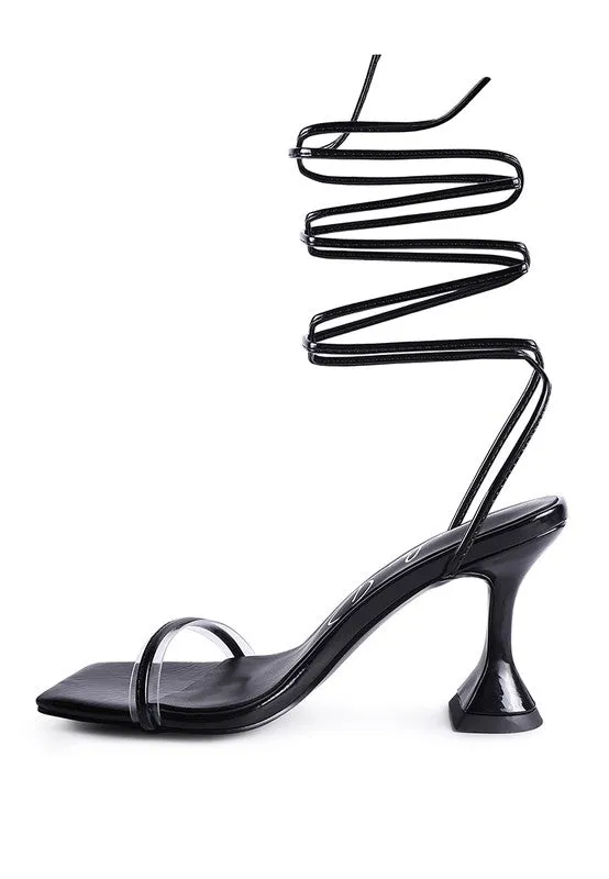 Lace Up Heeled Sandal