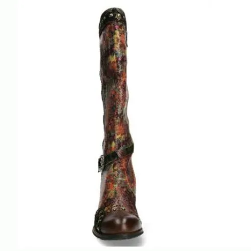 Laura Vita " Maeleo Marron " Long Tan Heeled Boot