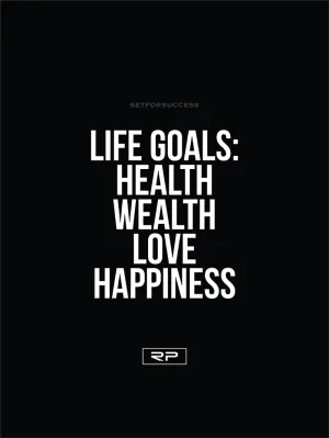 LIFE GOALS - 18x24 Poster