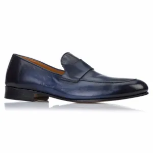 Loafers - 'Penniless' Loafer - Deep Ocean Patina - Rovesciata Construction - La Ginevra Last
