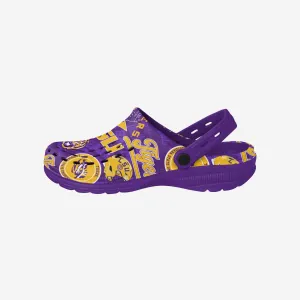 LSU Tigers Historic Print Clog With Strap