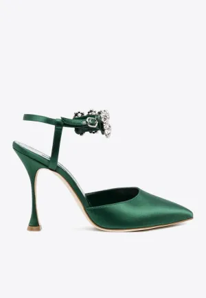 Mabina 105 Crystal Embellished Satin Pumps