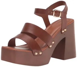 Madden Girl Women's Greenvil Heeled Sandal, Whiskey, 8