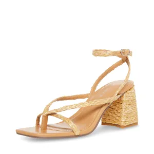 Madden Girl Women's Marrvel Heeled Sandal, Natural, 6