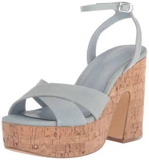 Madden Girl Women's Riio Heeled Sandal, Denim, 8
