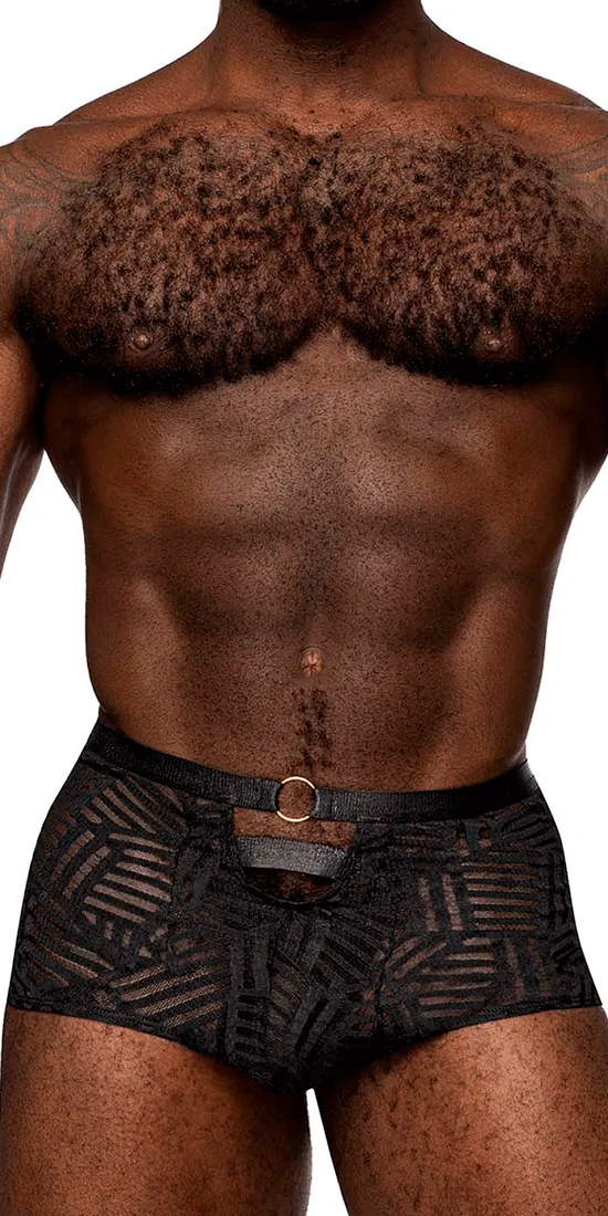 Male Power 125-284 Rude Awakening Cheeky Cutout Short Black