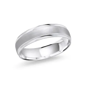 Malo 10K White Gold (5mm) Satin Center and High Polished Sides Wedding Band