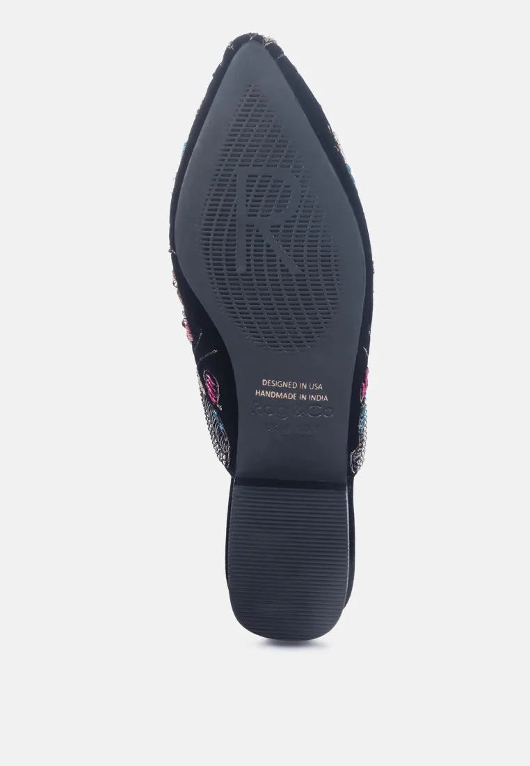 Marcella Embroidered Mules By Ruw