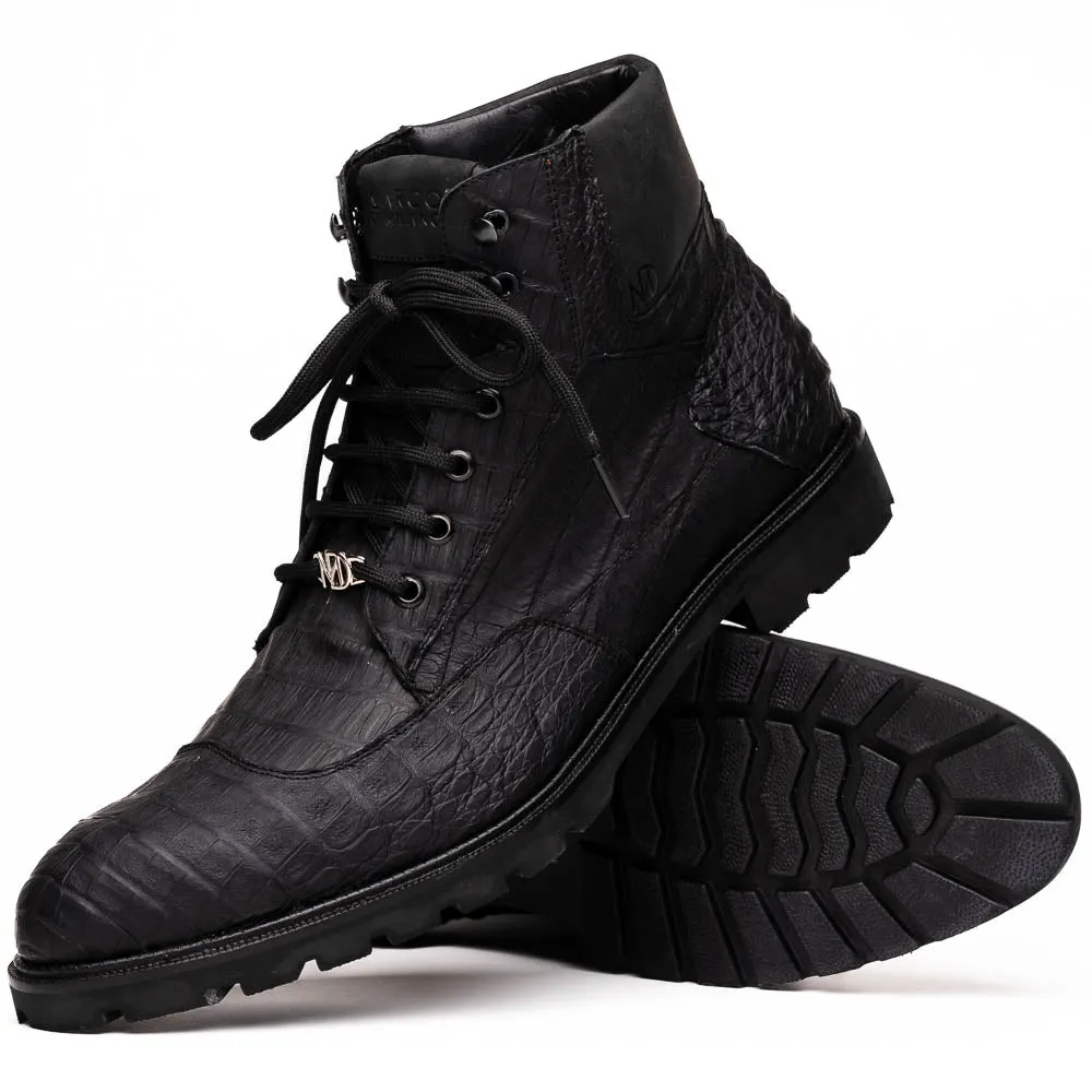 Marco Di Milano Leoni in Oil Black Caiman Boots