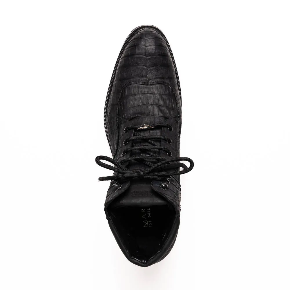 Marco Di Milano Leoni in Oil Black Caiman Boots