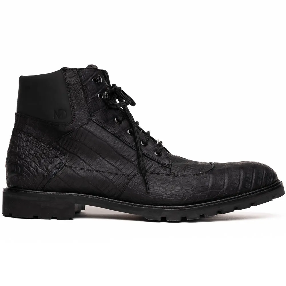 Marco Di Milano Leoni in Oil Black Caiman Boots