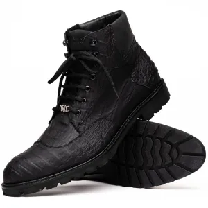 Marco Di Milano Leoni in Oil Black Caiman Boots