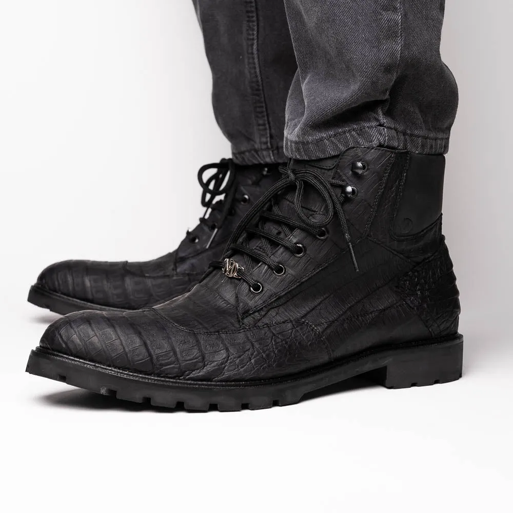 Marco Di Milano Leoni in Oil Black Caiman Boots