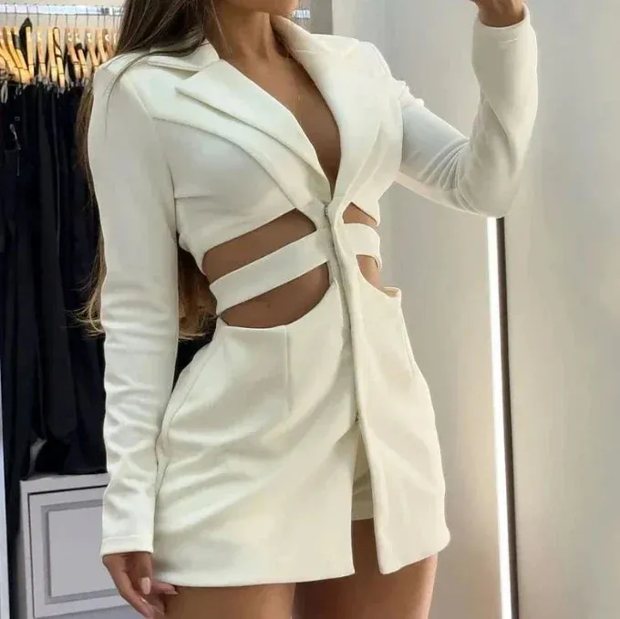 Maxine | Sleek Cut-Out Blazer Dress
