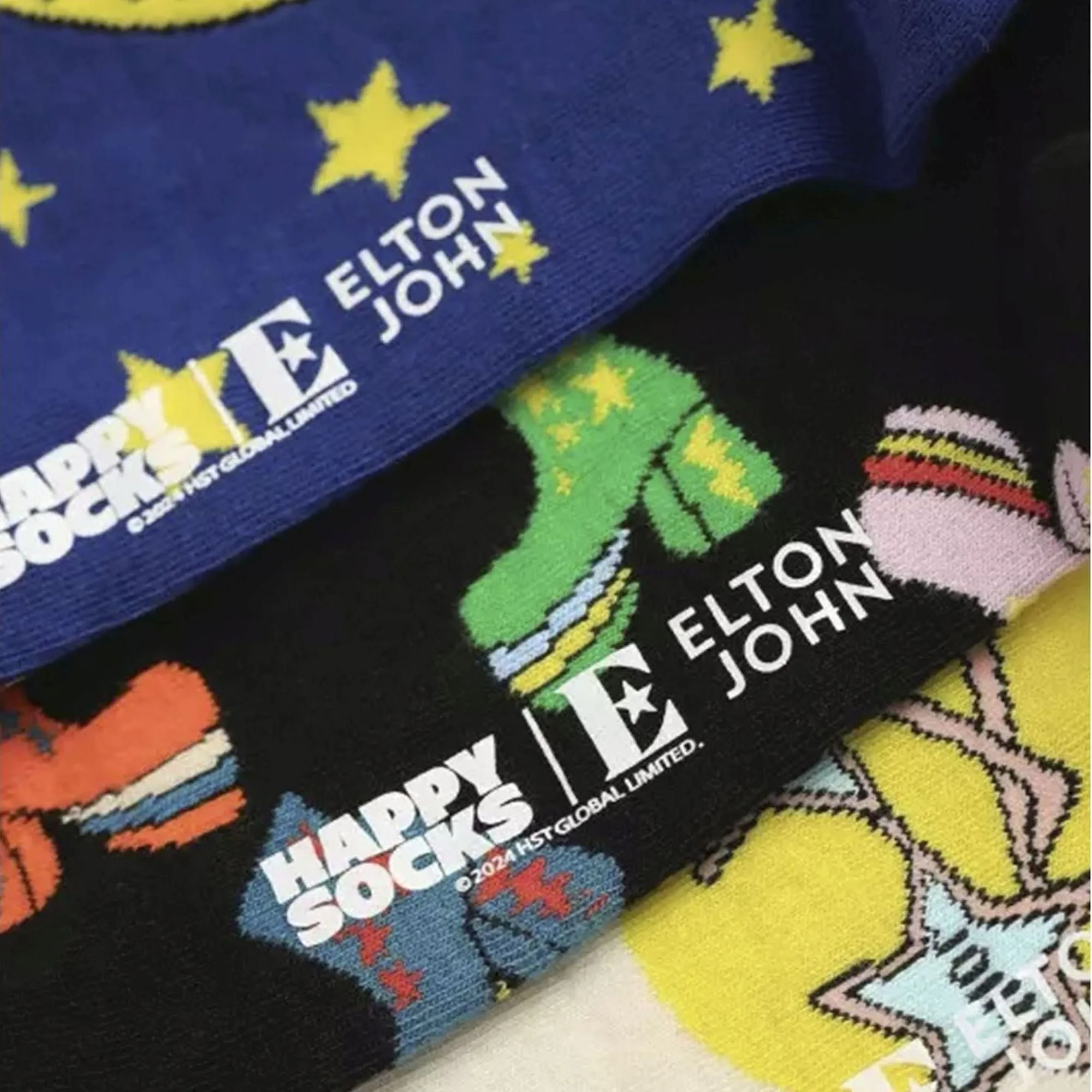 Mens & Ladies 3 Pack Elton John Socks