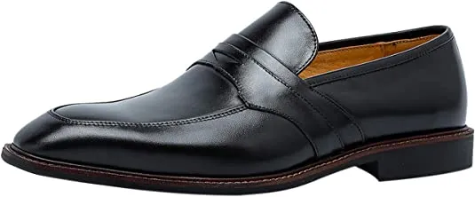 Men‘s Leather Penny Loafers Black Brown Blue