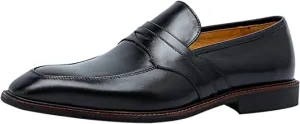 Men‘s Leather Penny Loafers Black Brown Blue