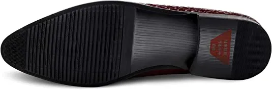 Men's Tassel Loafer Black Burgundy