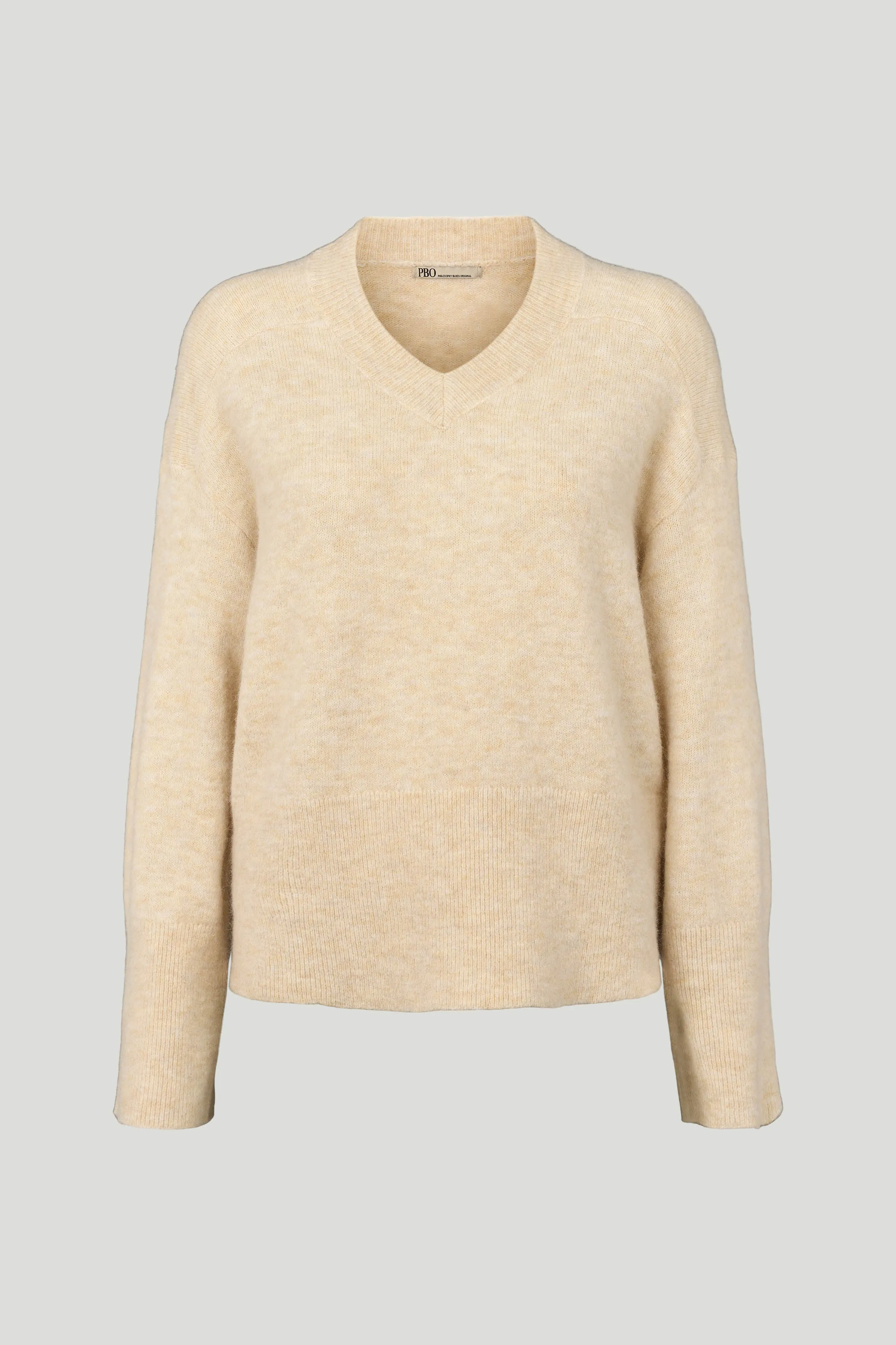 Meri Prio striktrøje - Off White