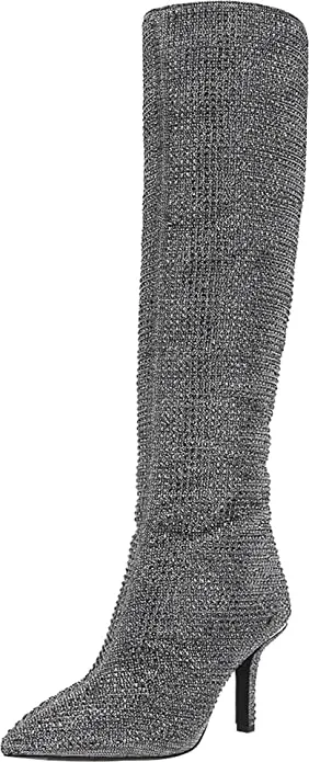 Michael Michael Kors Katerina Boot Black/Silver 5.5
