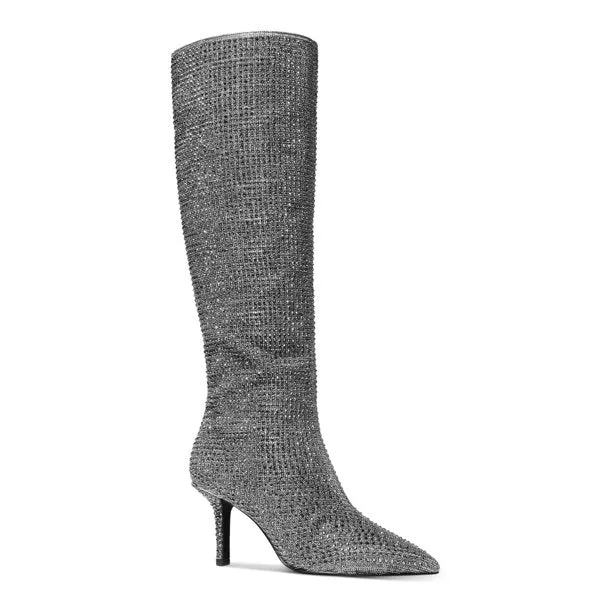 Michael Michael Kors Katerina Boot Black/Silver 5.5