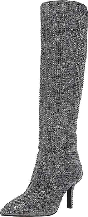 Michael Michael Kors Katerina Boot Black/Silver 5.5