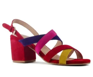 MON LAPIN HIGH BLOCK HEEL LEATHER SANDAL