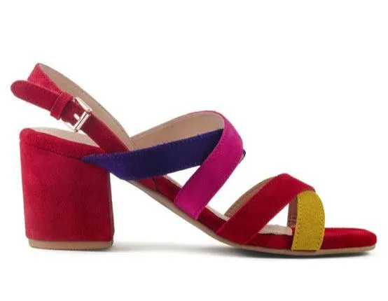 MON LAPIN HIGH BLOCK HEEL LEATHER SANDAL