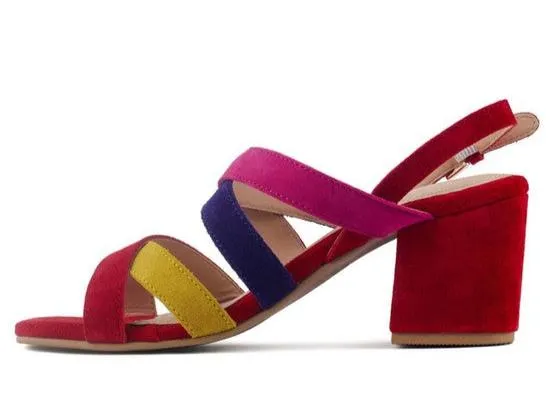 MON LAPIN HIGH BLOCK HEEL LEATHER SANDAL