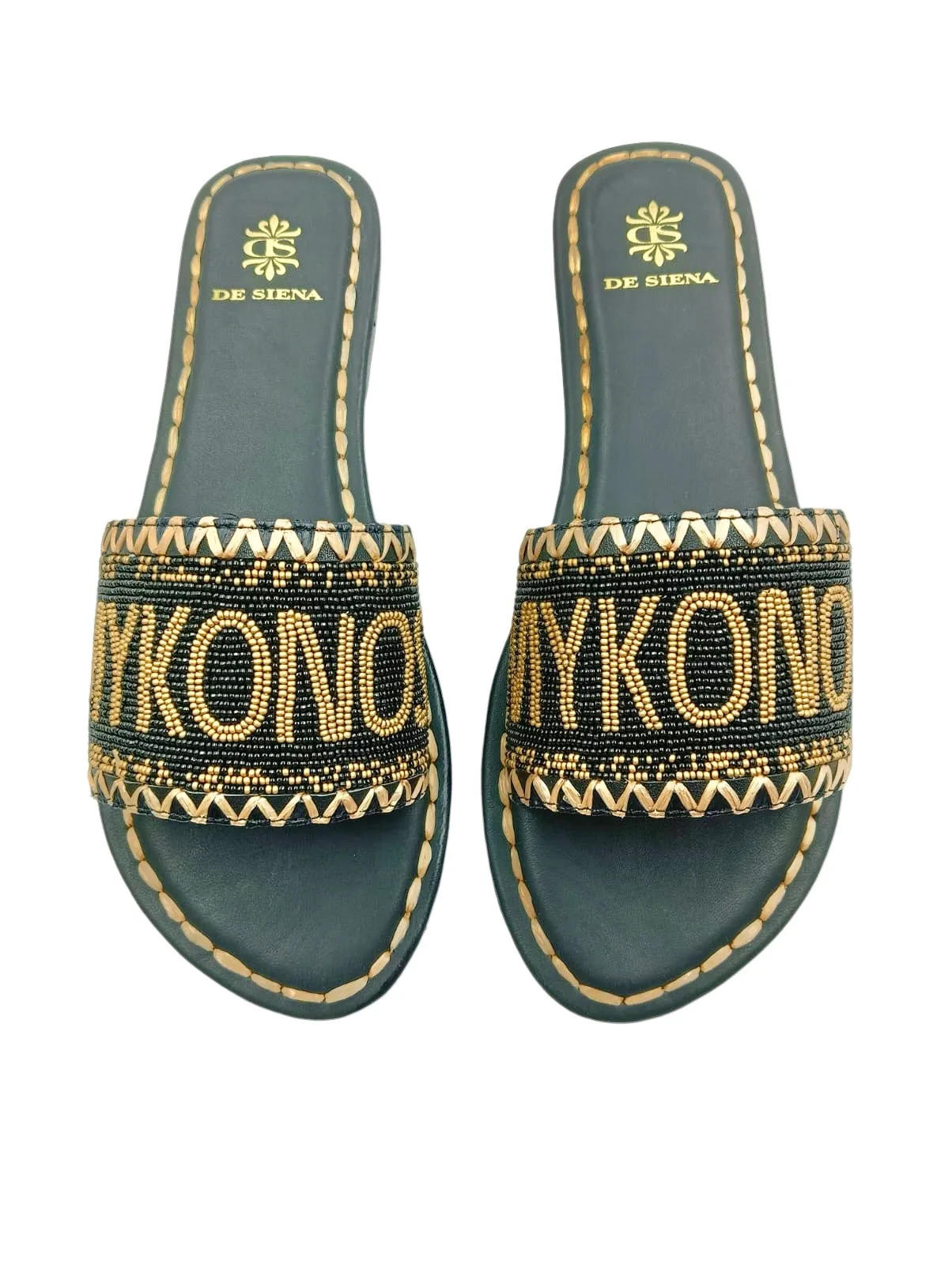 MYKONOS BEADED DÉGRADÉ RESORT SLIDES