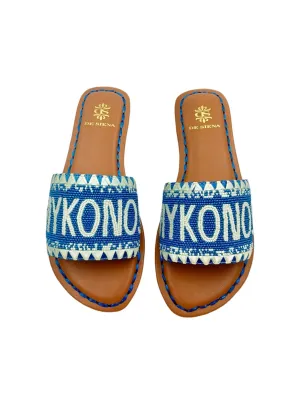 MYKONOS BEADED DÉGRADÉ RESORT SLIDES