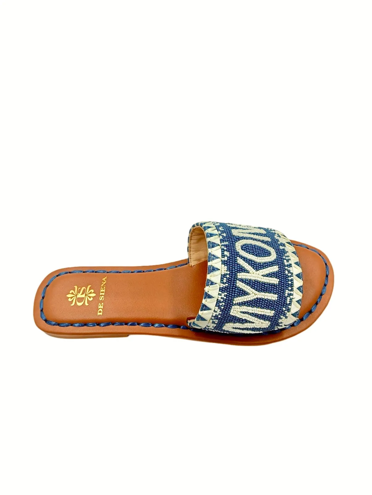 MYKONOS BEADED DÉGRADÉ RESORT SLIDES