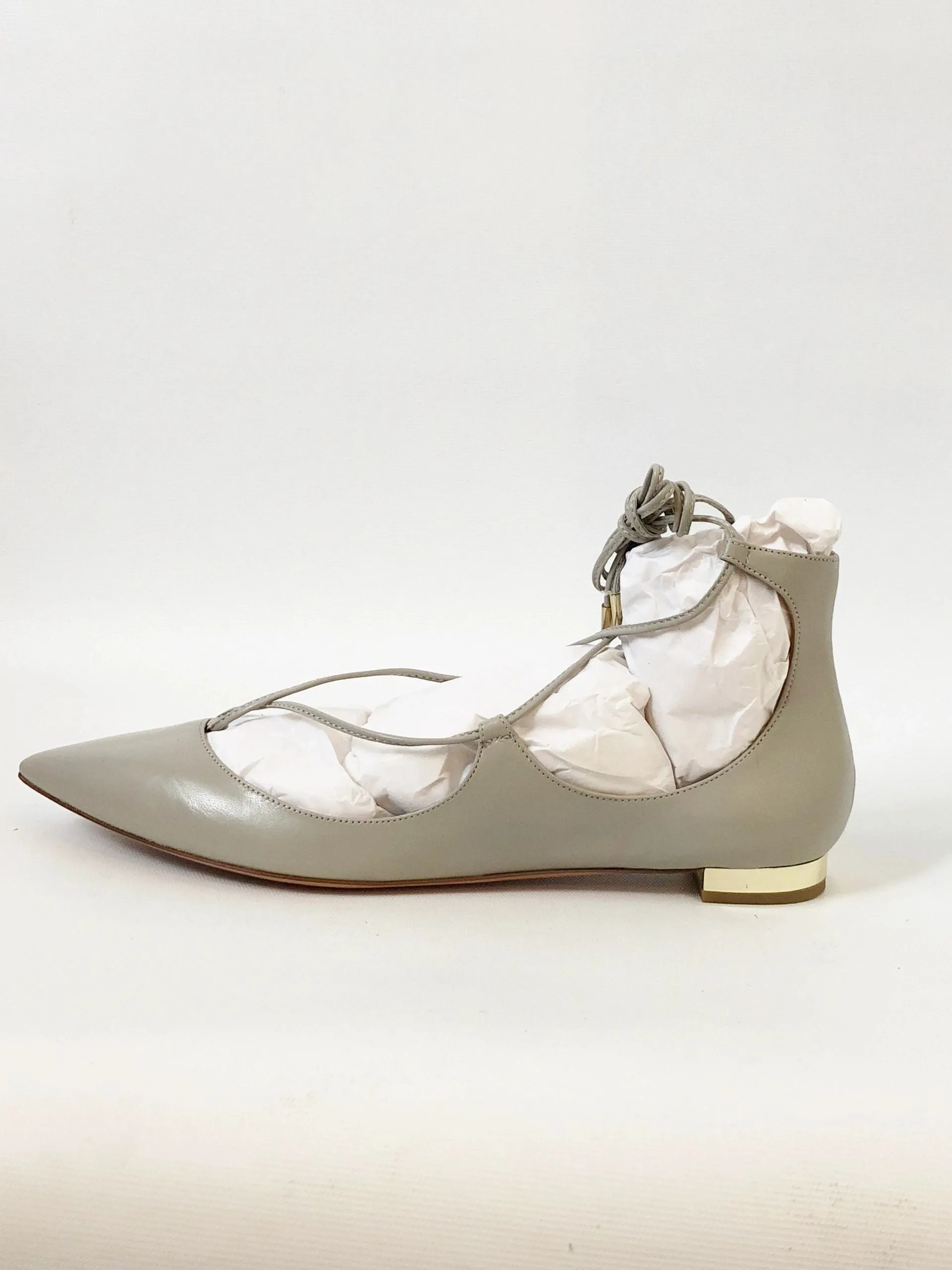 NEW Aquazzura Christy Flat Size 39 It (9 Us)