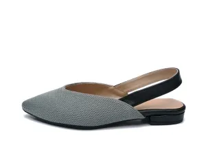NEW #Shiny Grayish Blue & Black Flats