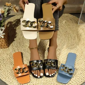 Open Toe Flats Sandals