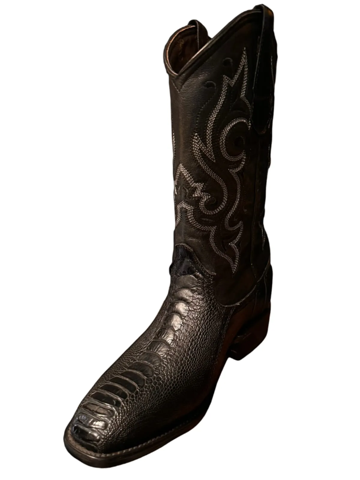 Ostrich Leg Boot Rodeo Toe