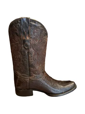 Ostrich Leg Boot Rodeo Toe
