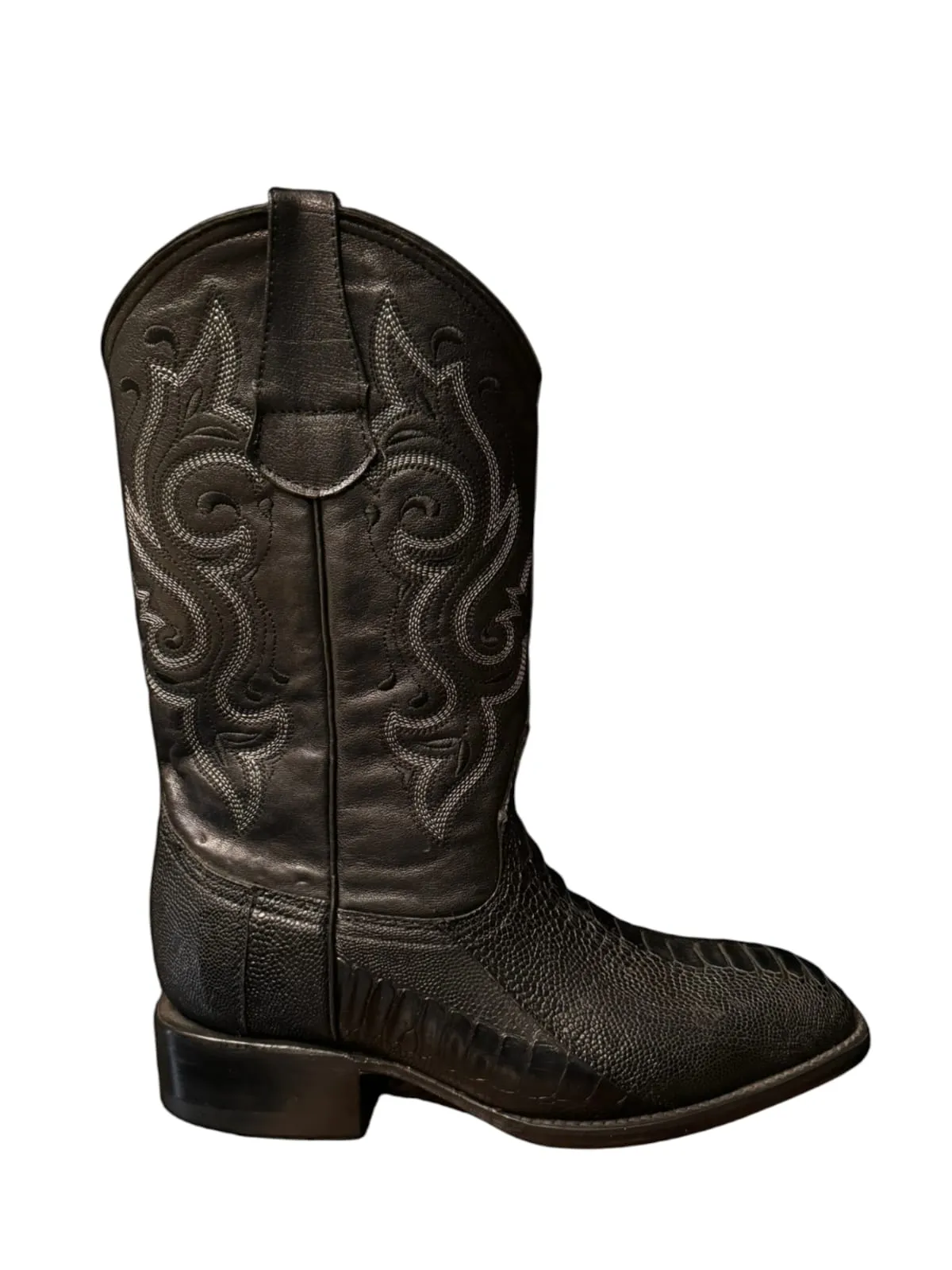 Ostrich Leg Boot Rodeo Toe