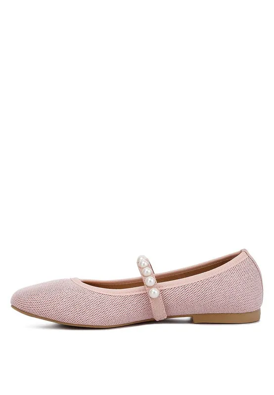Pearl Embellished Ballerina Flats