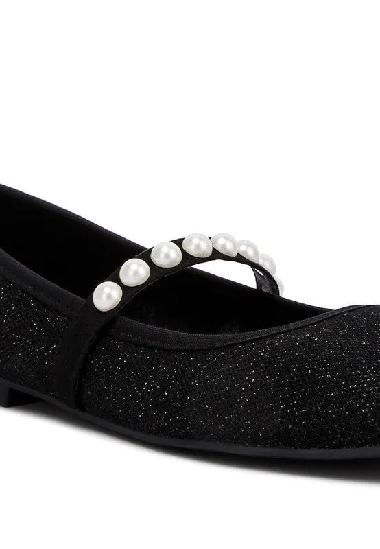 Pearl Embellished Ballerina Flats