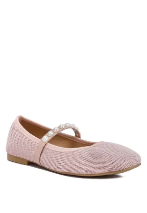Pearl Embellished Ballerina Flats