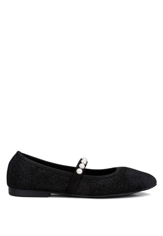 Pearl Embellished Ballerina Flats