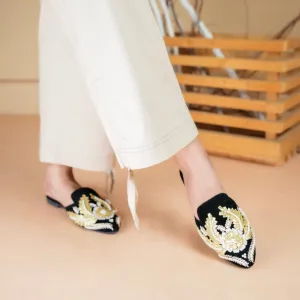 Pearl Gota Mules