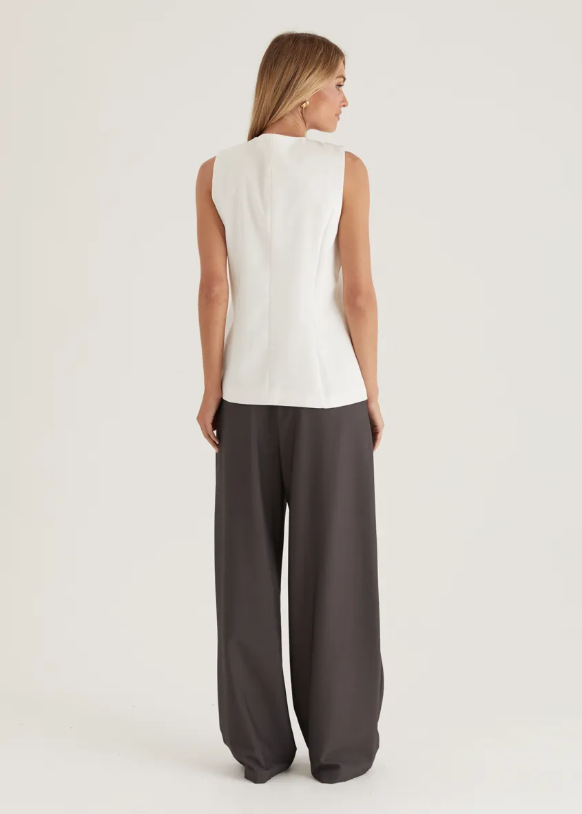 Piovera Vest Top - Off White