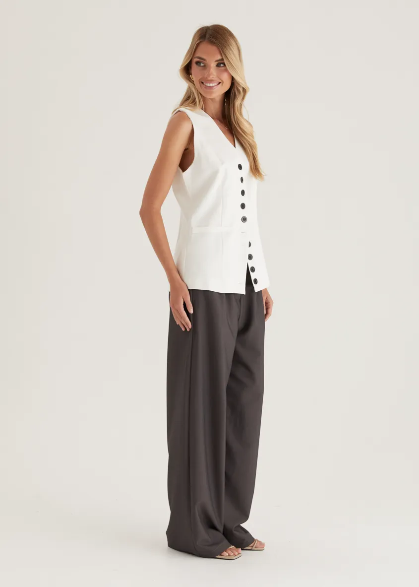 Piovera Vest Top - Off White