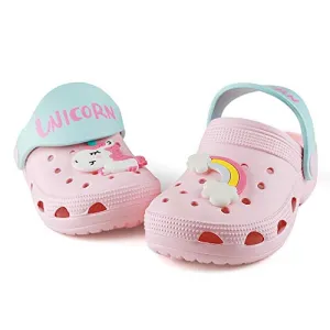 Qtdstz Kids Garden Clogs Pink