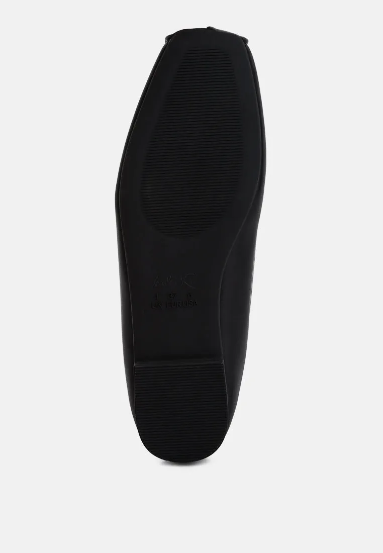Recycled Faux Leather Ballet Flats By Ruw