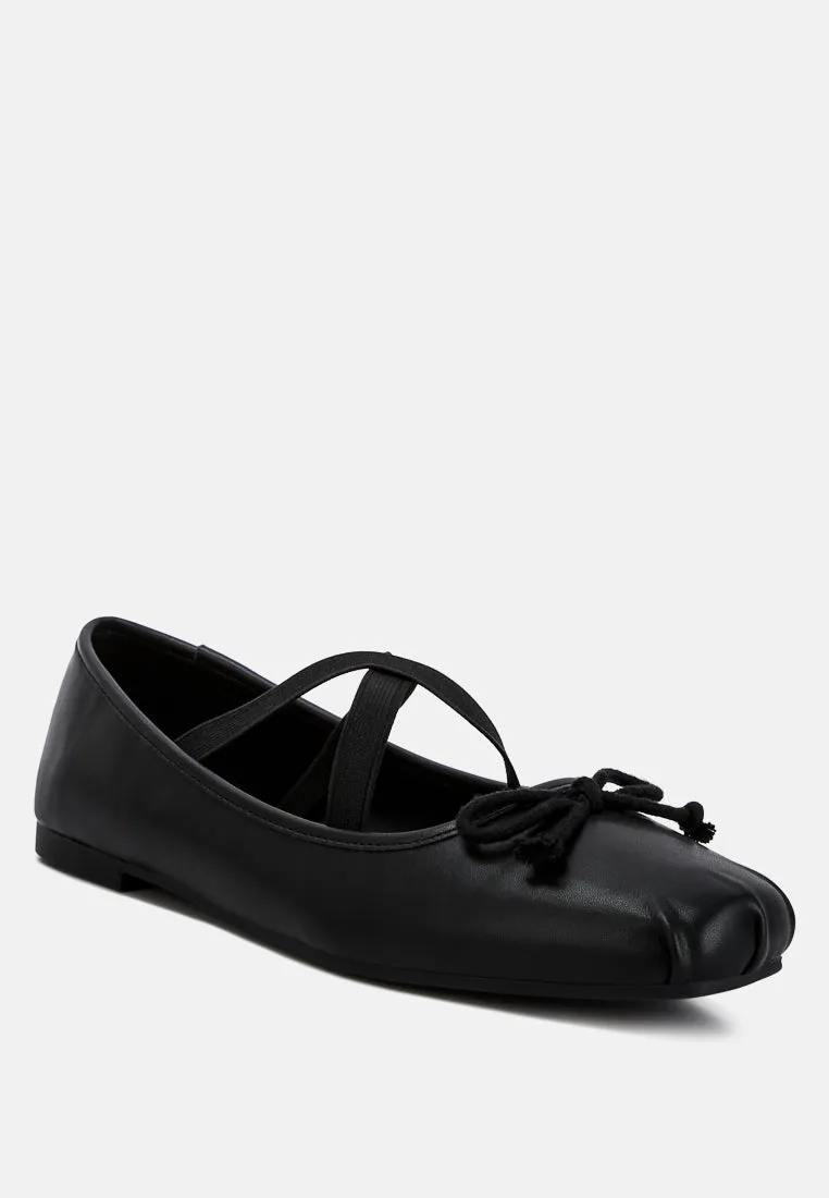 Recycled Faux Leather Ballet Flats By Ruw