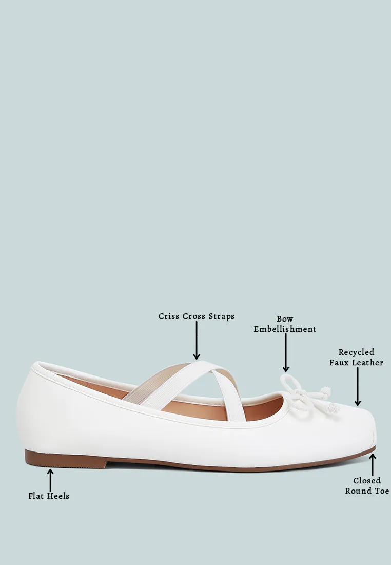 Recycled Faux Leather Ballet Flats By Ruw